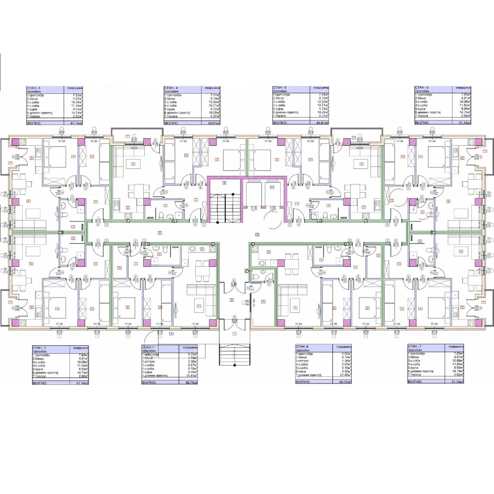 raspored na stanovi po spratovi